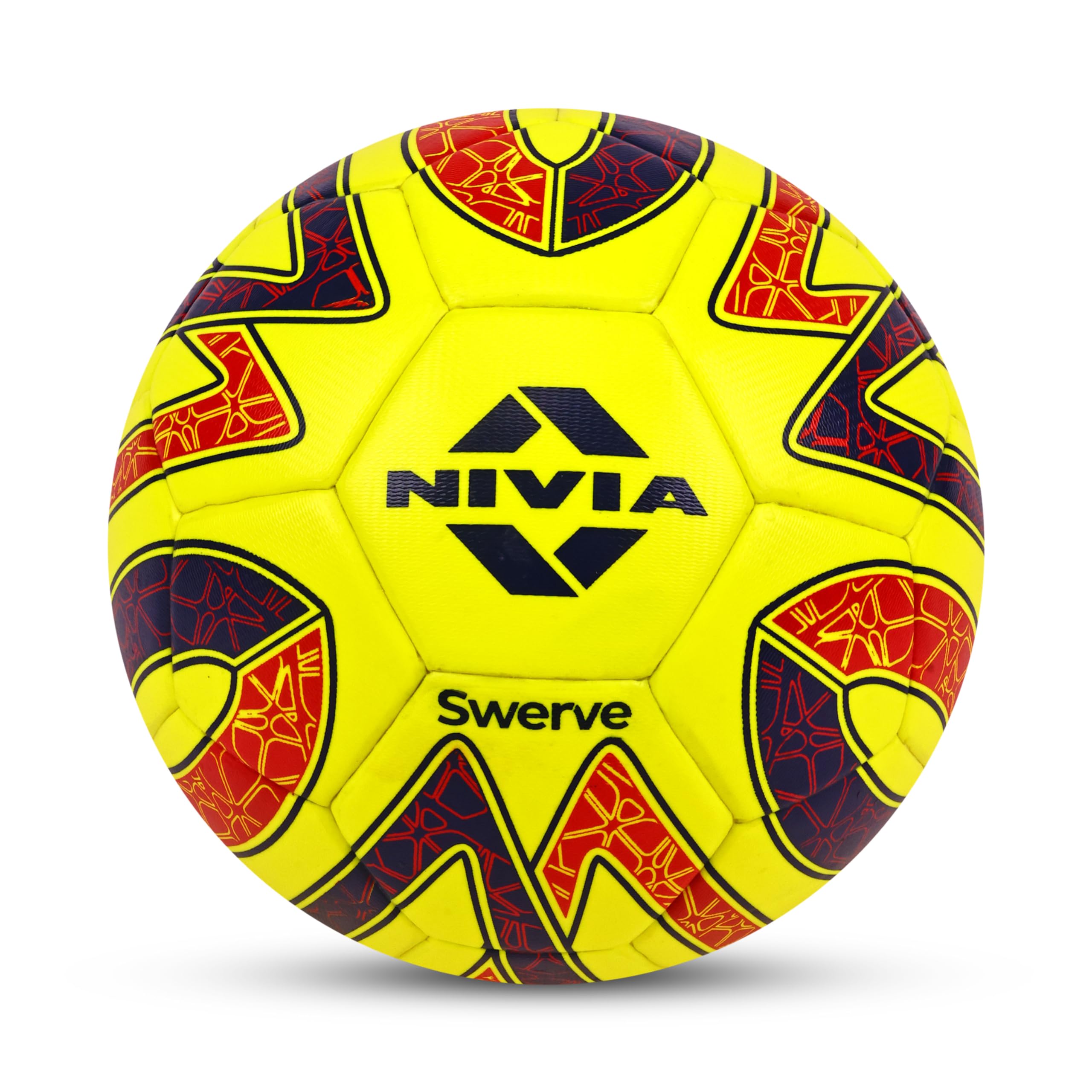 Nivia Swerve Football, for Men & Women, 32-Panel Machine Stitched, TPU Upper, Butyl Bladder, Ideal for Training (Size - 5, Fluorescent Yellow)-image-44