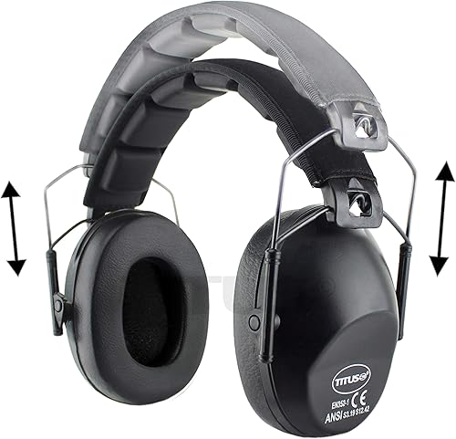 Miniatura 4 de TITUS Serie 2 34 protectores auditivos NRR Slim-Line y Competition G26 Competition Z87.1 - Combos de gafas de seguridad (negro, amarillo)