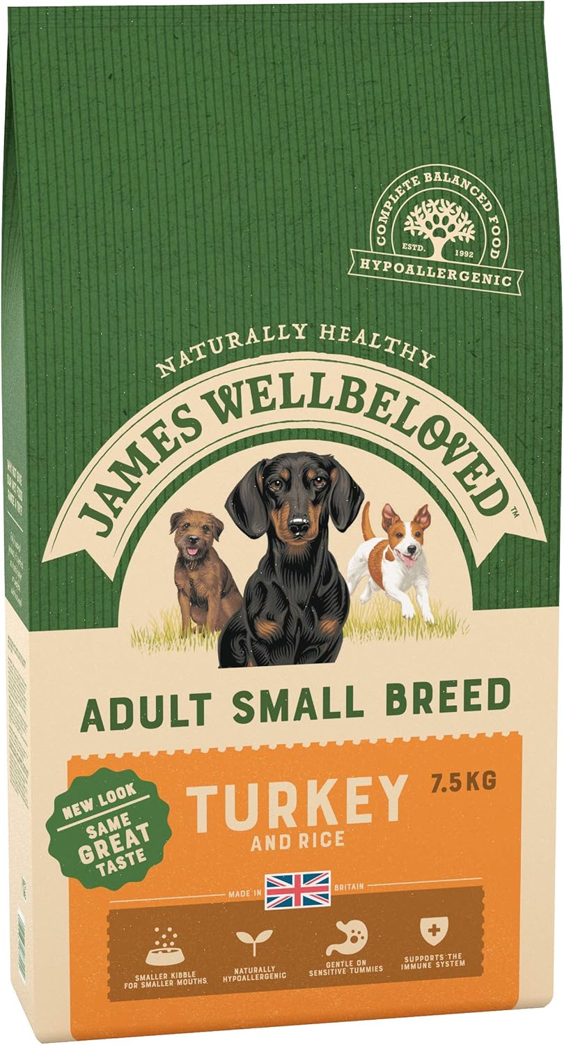 James Wellbeloved Complete Dry Adult Small Breed Dog Food Turkey and