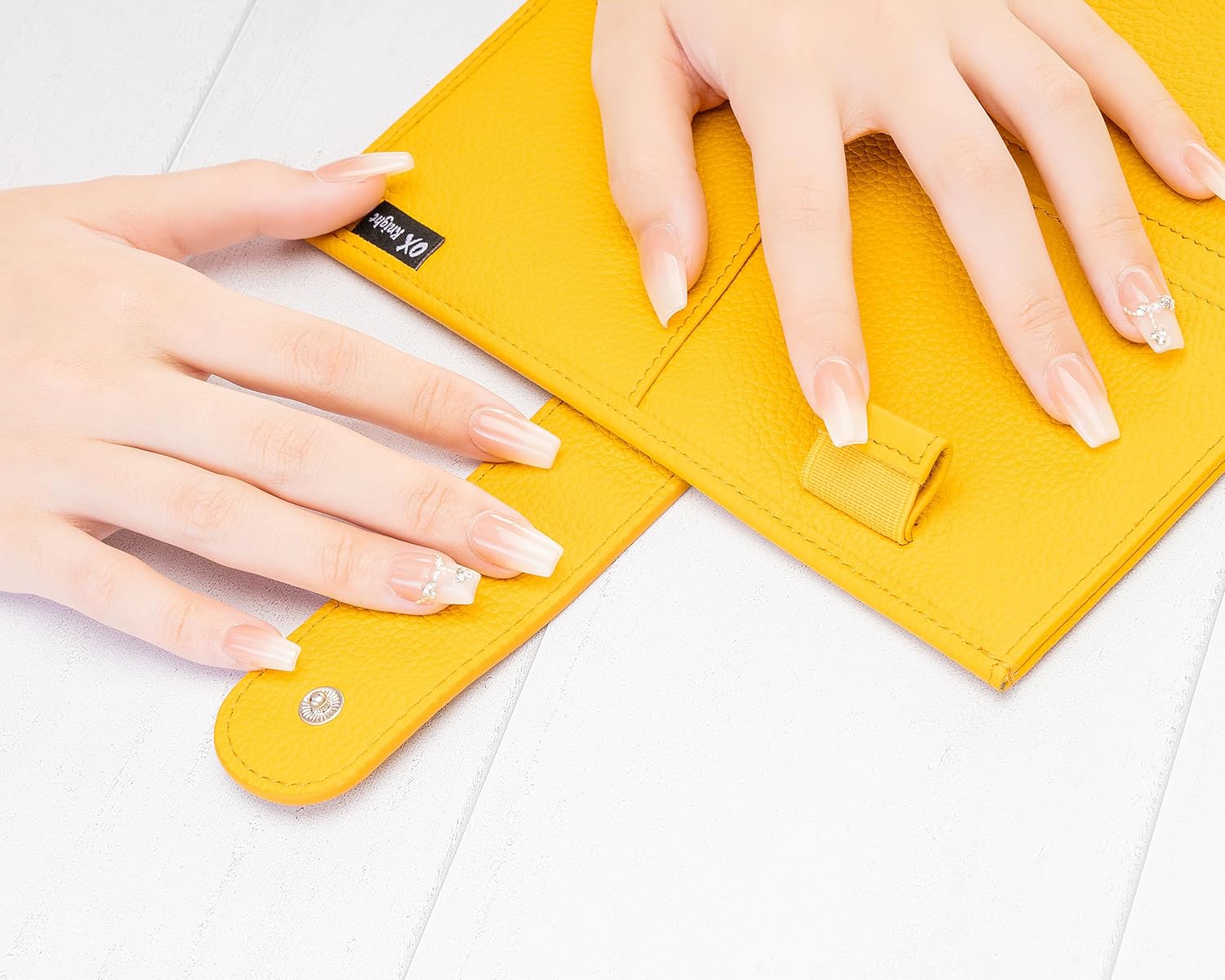 B6 Leather Planner Cover for Stalogy, Midori, Leuchtturm1917, and More - with Pen Loop, Card Slots, Back Pocket, and Bookmarks (Yellow)