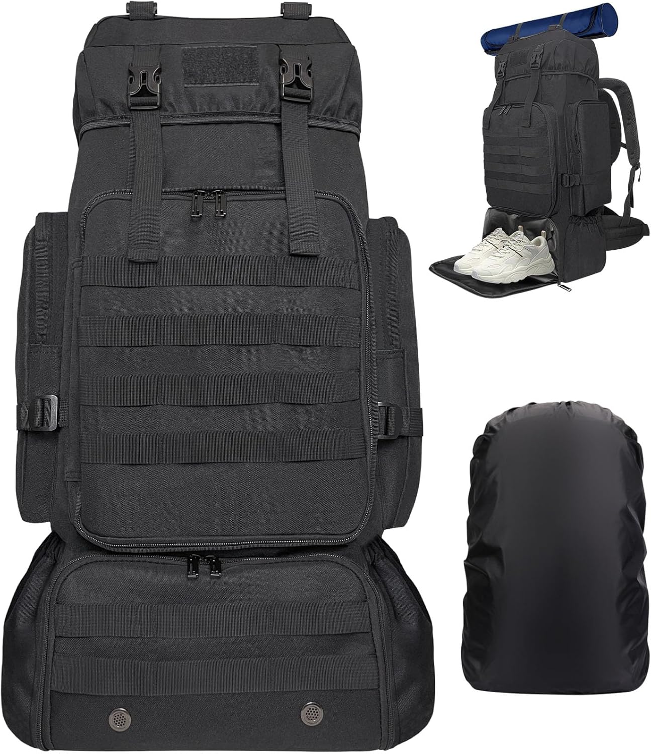 Wesoke 80L Hiking Rucksack Travel Trekking Camping Backpack for Men Women, Large Travelling Luggage Bag for Outdoor Climbing