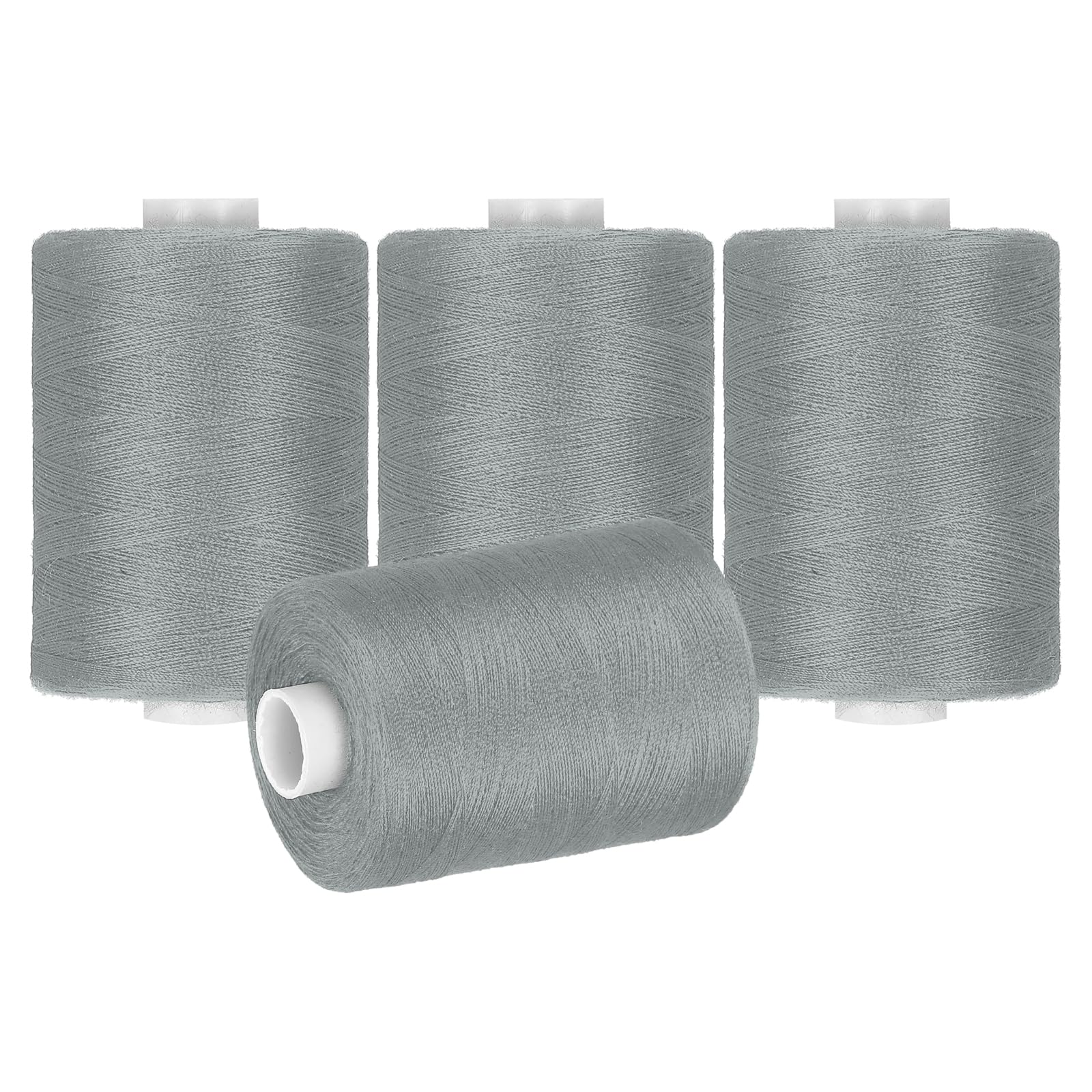 sourcing map 4 Spool Sewing Thread, Gray#368 Polyester Thread Prewound Bobbins for Sewing Machine Hand Stitching Quilting Emergency DIY Projects, 1000 Yards/Spool