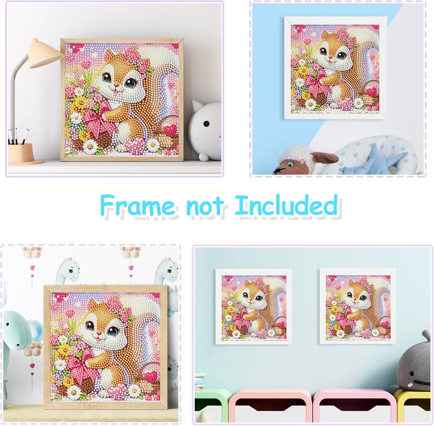 Nardoll Diamond Art Kits - Arts and Crafts - Diamond Art Painting with Wooden Frame - GEM Art for Girls Boys Adults Beginners Home Wall Decor Gifts image 3
