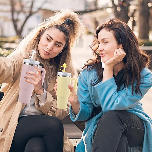 Miniatura 6 de 8 tapas de pajilla, cubierta de popote para vaso Stanley de 30 y 40 onzas, tapas de popote de silicona en varias formas, cubiertas reutilizables de
