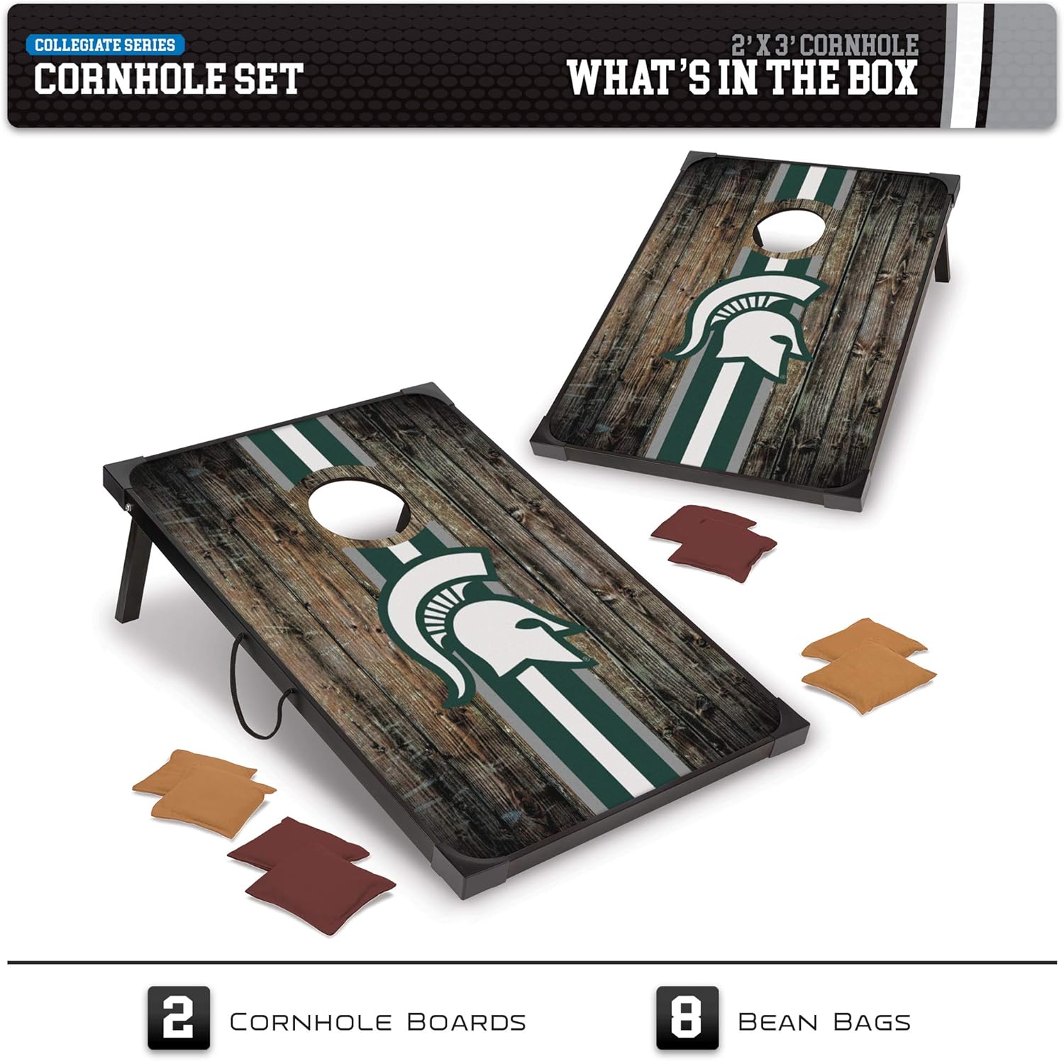Wild Sports NCAA 2' x 3' MDF Deluxe Cornhole Set - with Corners and Aprons image 2 of 8 B08XY77DNQ