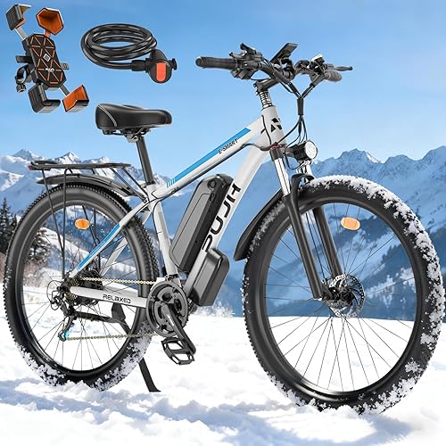 1500W Motor Ebike for Adults 48V 17.5Ah 840Wh Fast Electric Bike for Men Women 34 MPH,Up to 80 Miles,29 * 2.1" Tire Suspension for Snow Off-Road Commuter Mountain E-Bike PU1