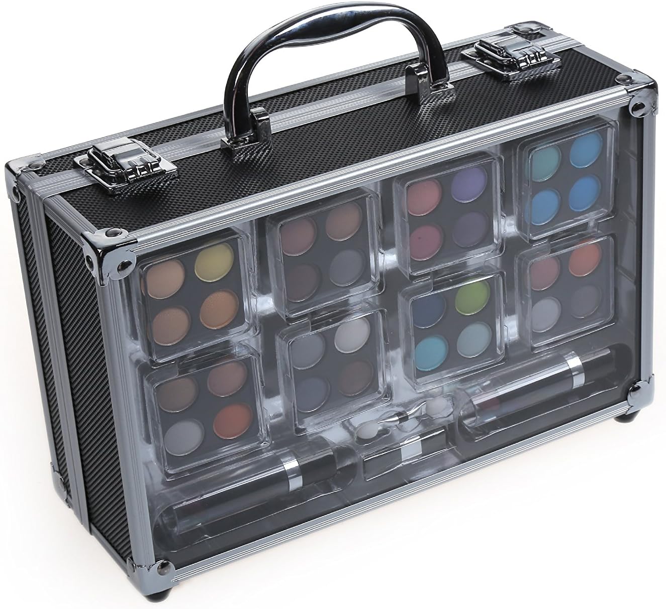 Cameo Professional Makeup Set With Reusable Train Case - A Complete 'On The Go' Cosmetics Set Perfect For Beginners Or Professionals
