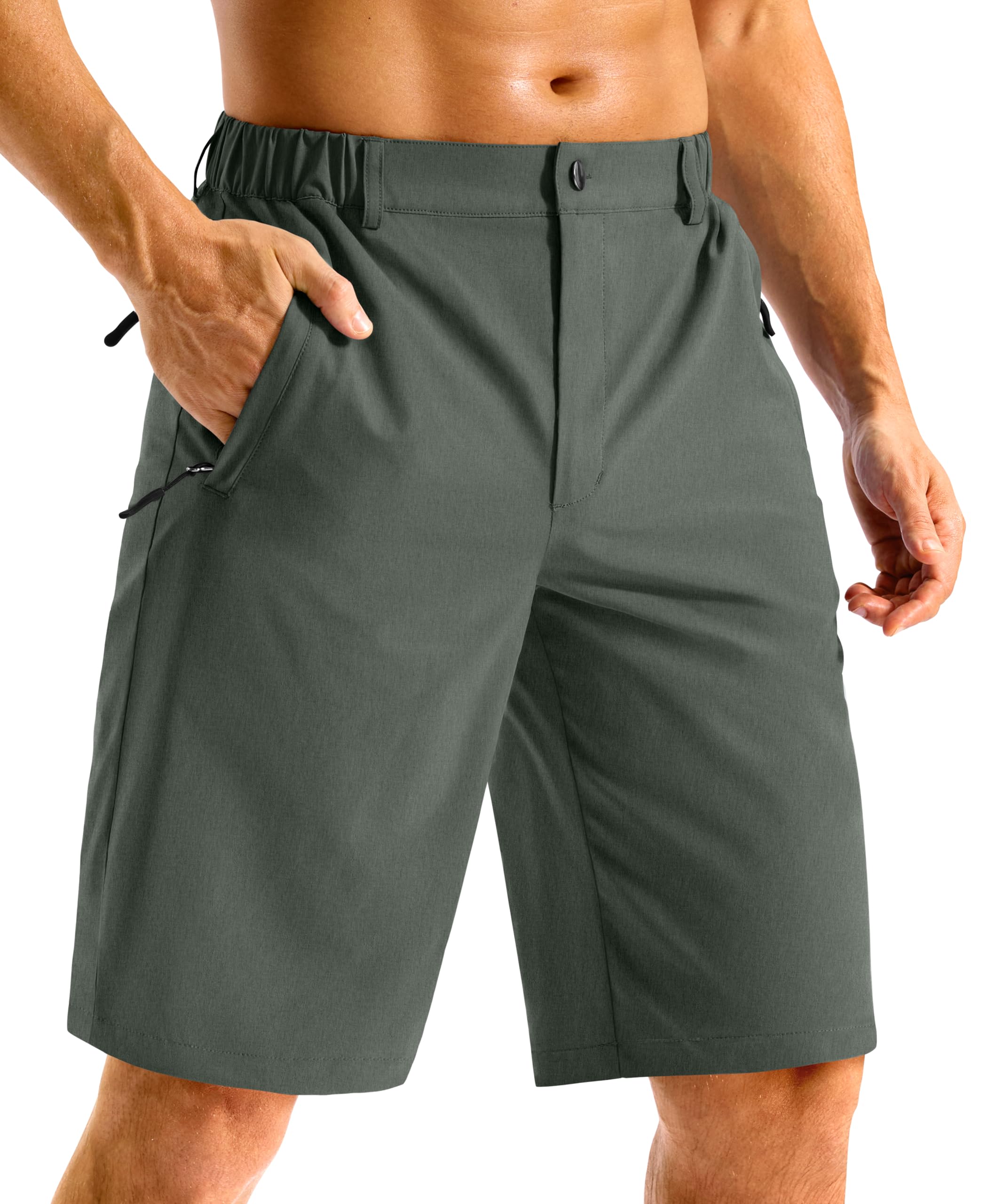G Gradual Men's Shorts 11" Long Golf Lightweight Knee Length Shorts