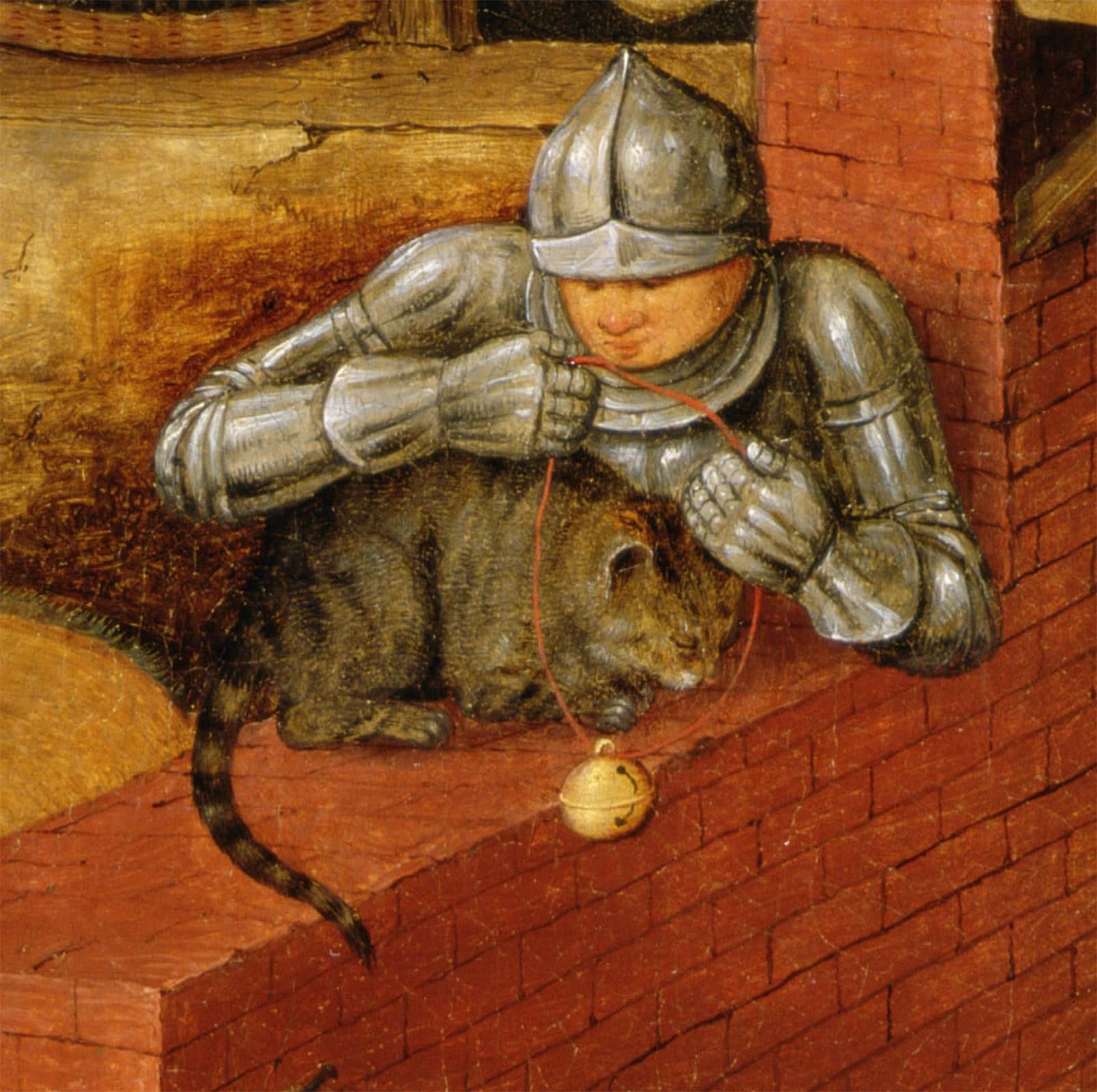 ARTXLXXBN Famous Prints Artwork Pictures Poster Painting Art Knight Putting on a Cat Detail by Pieter Brueghel the Younger Artwork Landscape Pictures for Home Decor 60x90cm