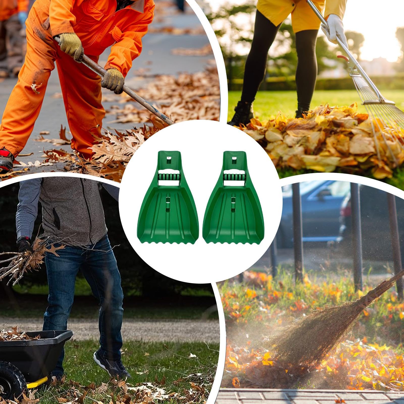 Râteaux à main pour pelouse : ramasse-feuilles de grande capacité, râteaux à main robustes pour jardin | Outil de collecte des déchets en extérieur, poignées confortables, cueilleur