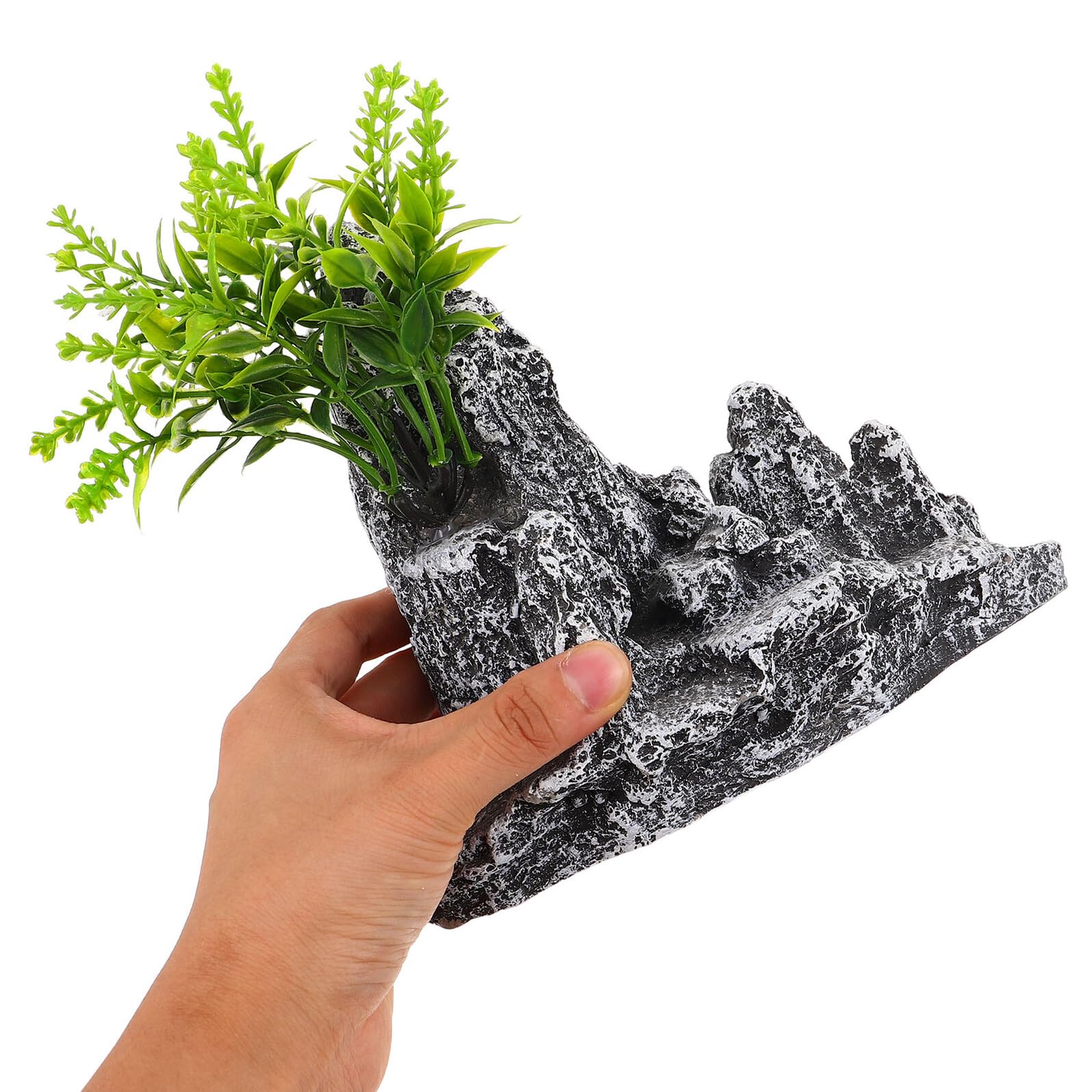 Decoración de Acuario Artificial de Piedra Simulada de Montaña para Paisaje de Pecera Adorno Miniatura para Jardín y Decoración de Escritorio