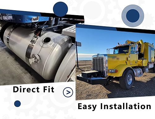 Miniatura 3 de MIKODA Paquete de 2 palancas de tapa de combustible diésel con bloqueo, compatibles con Peterbilt 379 389 579 semirremolques 1972-2017, tapa de