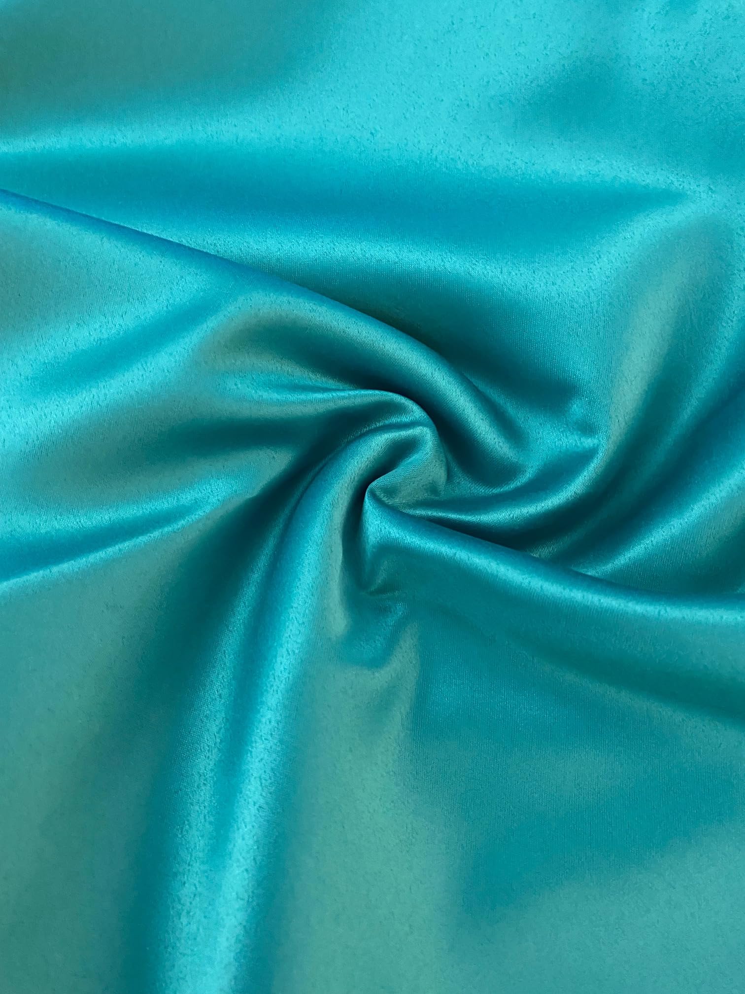 Dull Duchess Bridal Satin Dress Making Fabric 60'' Wide… (1 Meter(pre Cut), Turquoise)