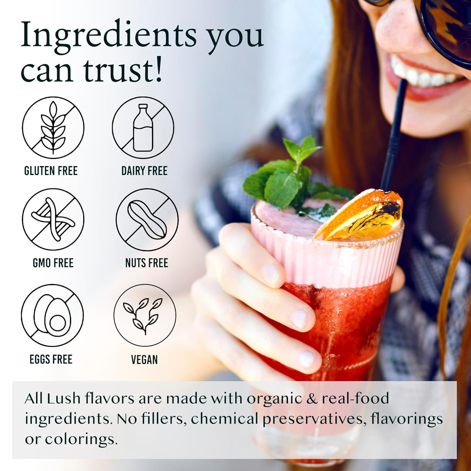 Lush Wine Mix Organic Cocktail Mixers, Drink Mix for Frozen Wine Slushies, Margaritas, Simple Syrup Cocktails - Original Frose - 3 Pack