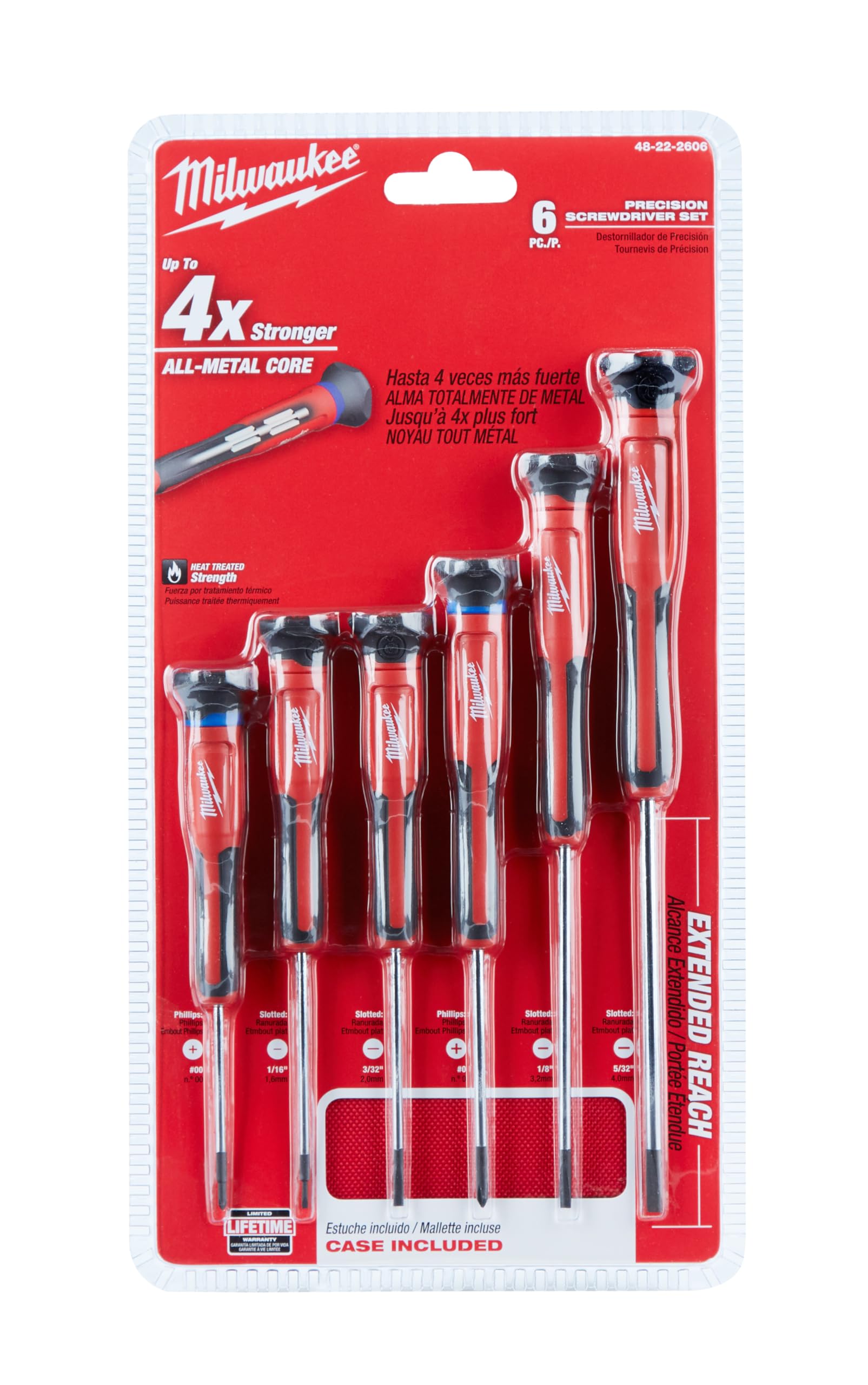 Milwaukee 48-22-2606 - Set di cacciaviti di precisione, 6 pezzi
