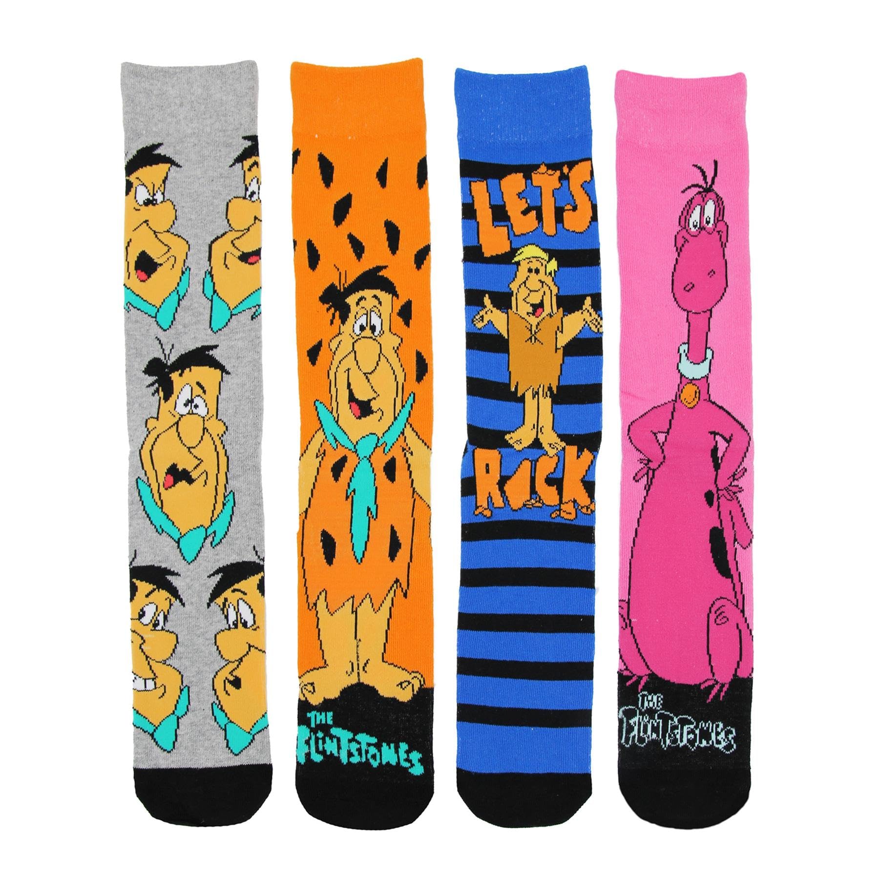 A2Z Mens Socks Pack Of 4 Officially Licensed Flintstones Socks Stylish Durable Soft Feel Comfortable For Daily Footwear Lightweight Festive Fun Ankle Character Socks Superhero Perfect for Playtime