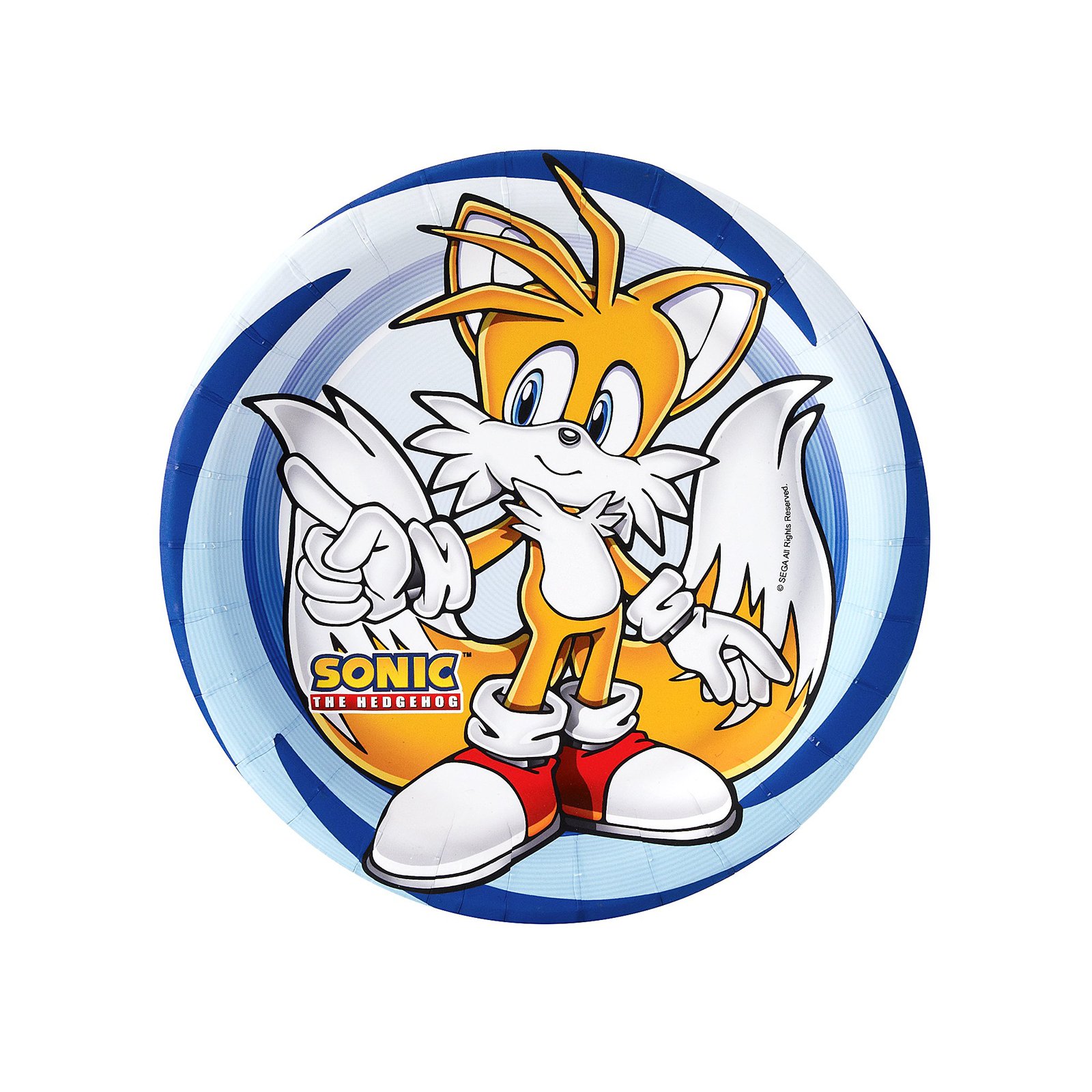 Birthday Express Sonic The Hedgehog 7" Dessert Paper Plates, 8-Count