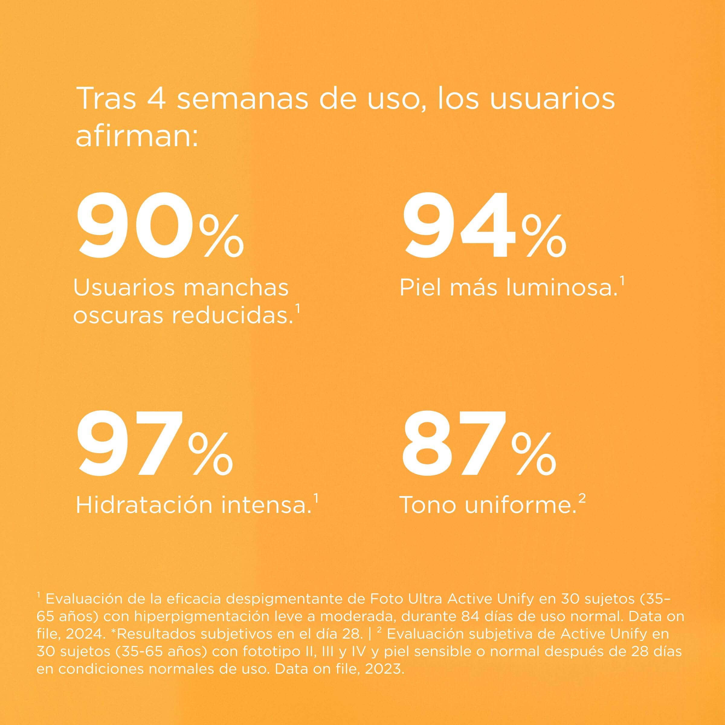 ISDIN Fotoultra 100 Active Unify SPF 50+ Crema Fluida con Triple Acción Despigmentante que Unifica el Tono y Ayuda a Evitar la aparición de Nuevas Manchas, 50 ml