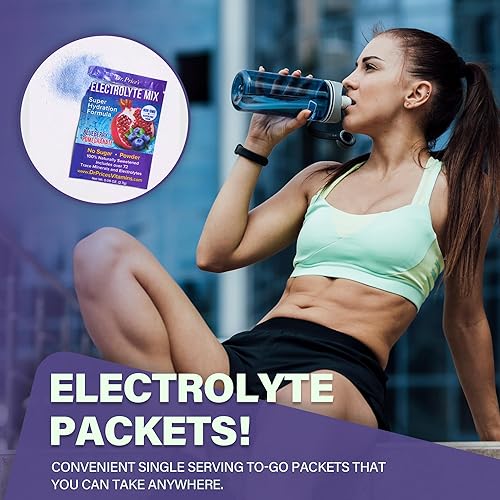 Miniatura 5 de Fórmula mezcla de electrolitos super hidratación de oligominerales Mezcla para preparar bebida deportiva sabor arándano-granada 30 paquetes Dr