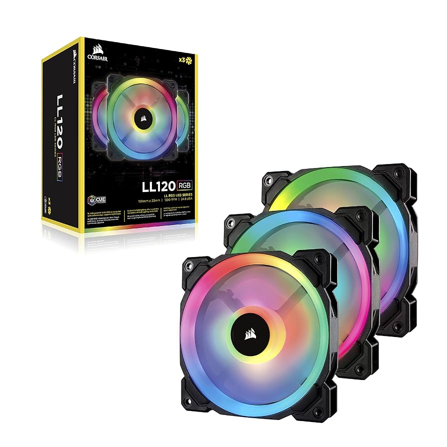 CORSAIR LL120 RGB 3Pack CO-9050072-WW 新品 Amazon | Corsair LL120 RGB 3Fan Pack with Lighting Node PRO