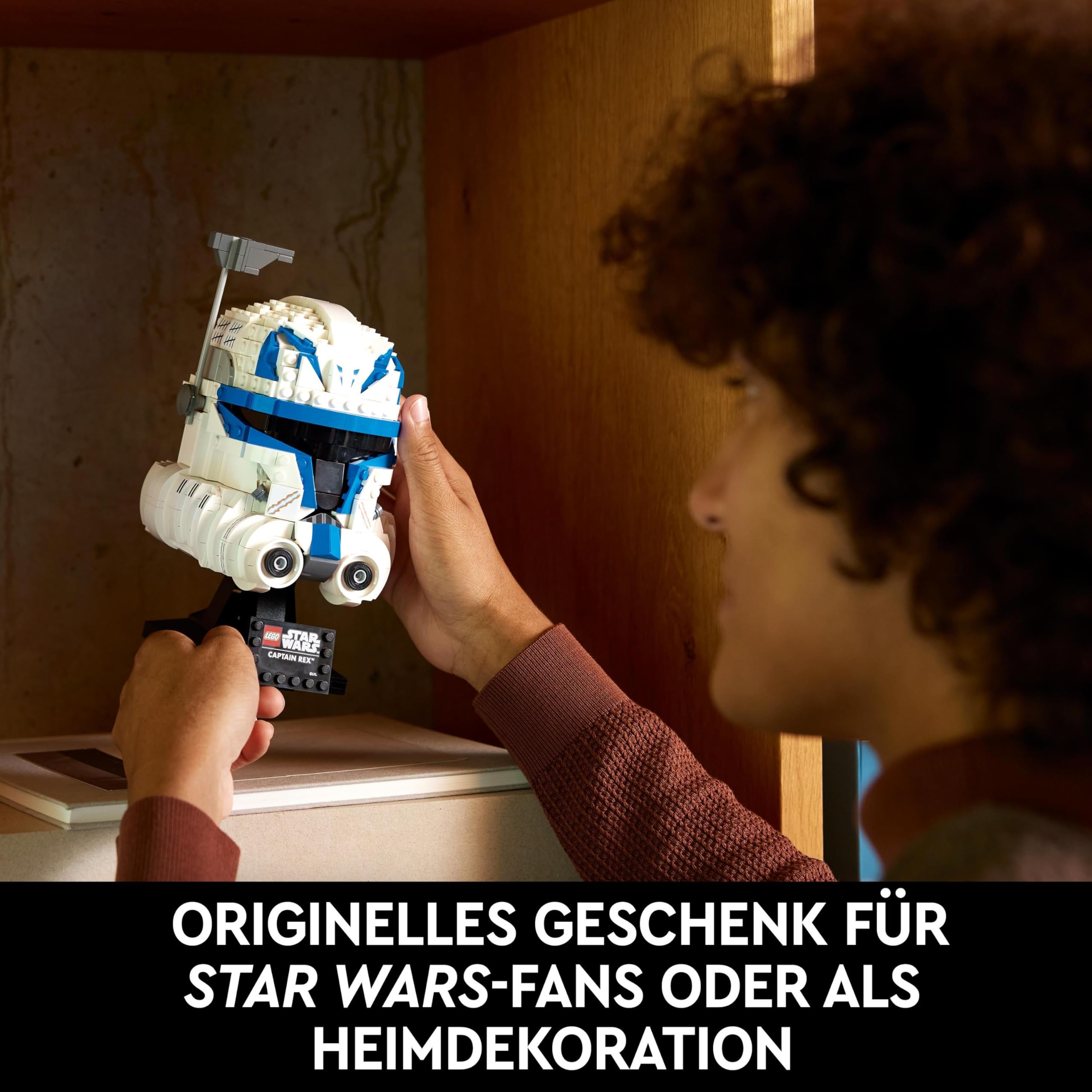LEGO 75349 Star Wars Captain Rex Helm Set, The Clone Wars Modell Sammlerstück für Erwachsene, 2023 Serie, Erinnerungsstück und Geschenk-Idee