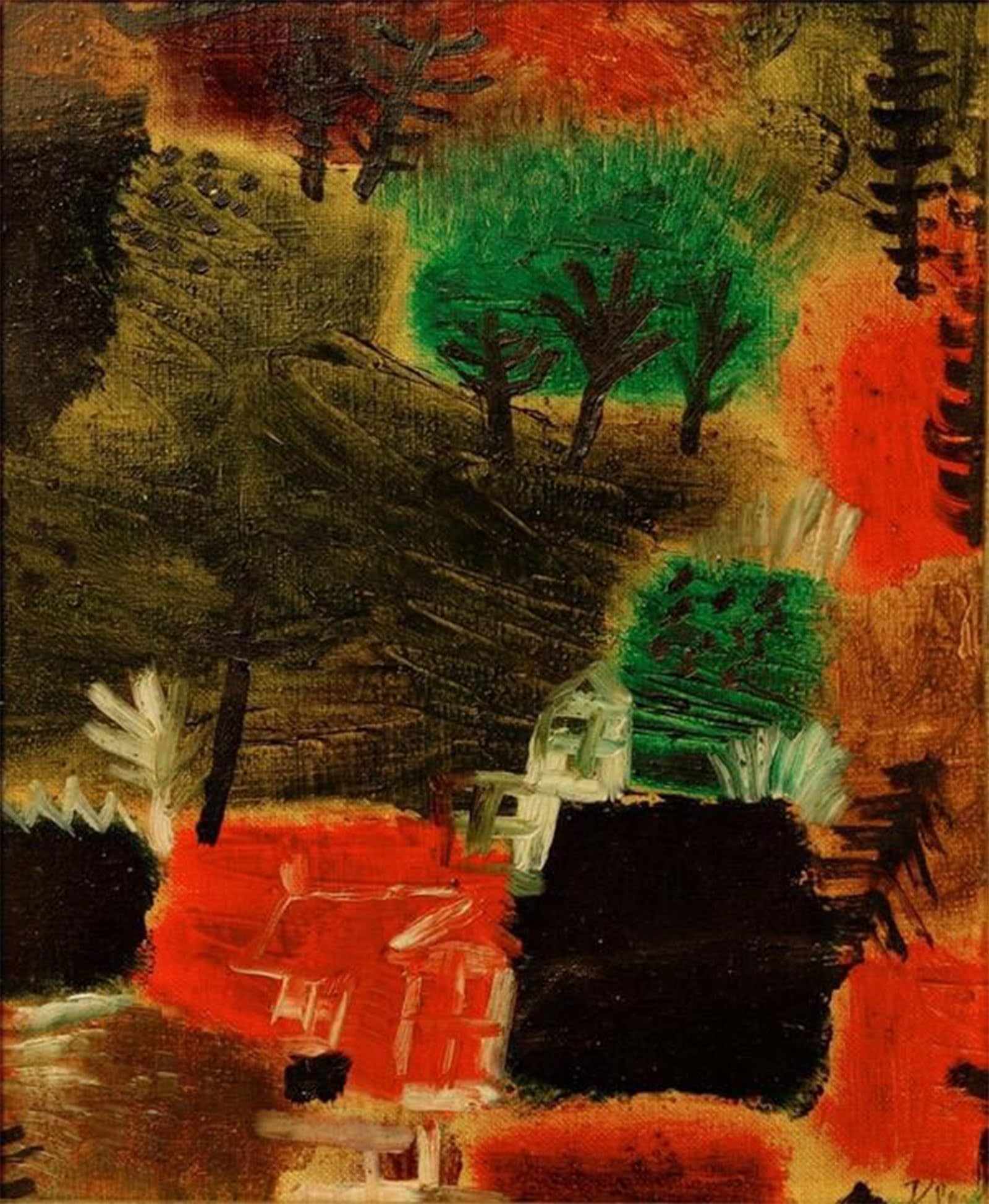 SERENDIPITP Aesthetic Poster Photo Wall Print Retro Picture Small Landscape by Paul Klee Modern Wall Artwork for Home Decor 60x90cm