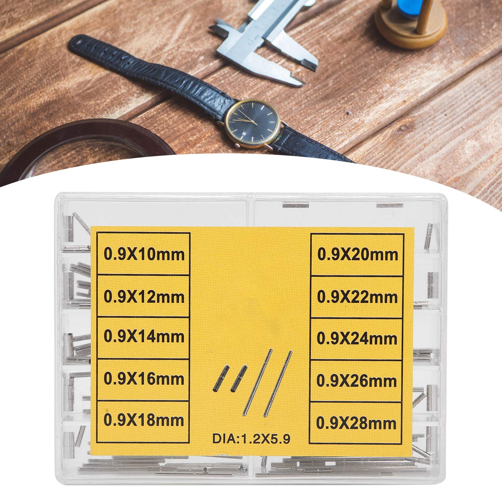 Brrnoo Profesjonalne kołki łączące do paska zegarka, stal nierdzewna, narzędzie do naprawy zegarków, akcesoria 12 mm-28 mm