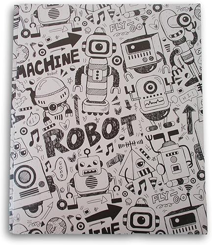 Carpeta de dos bolsillos - 9.5 x 11.5 pulgadas (robots)