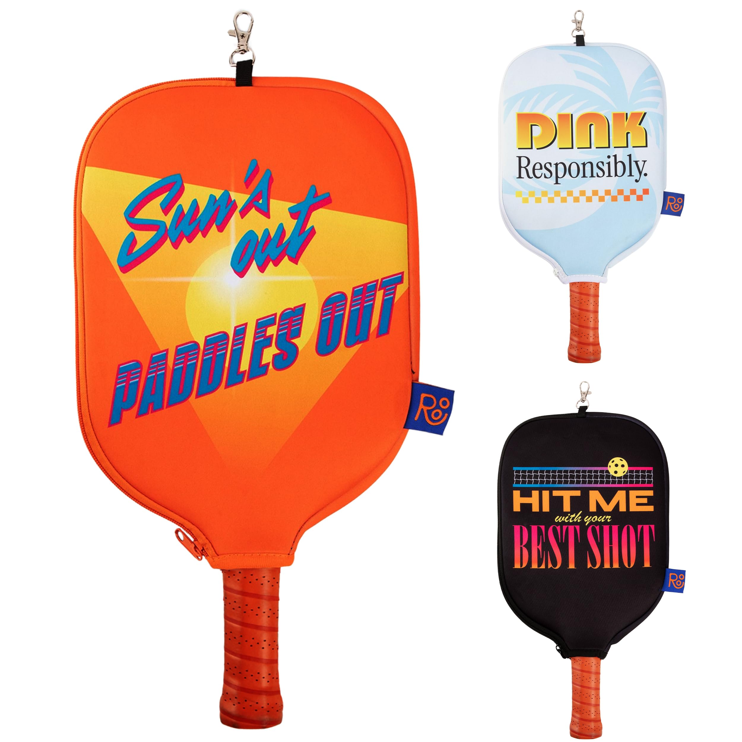 Roo Pickleball Paddle Cover - Blend of Style and Protection | Neoprene Paddle Covers | Pickleball Accessories