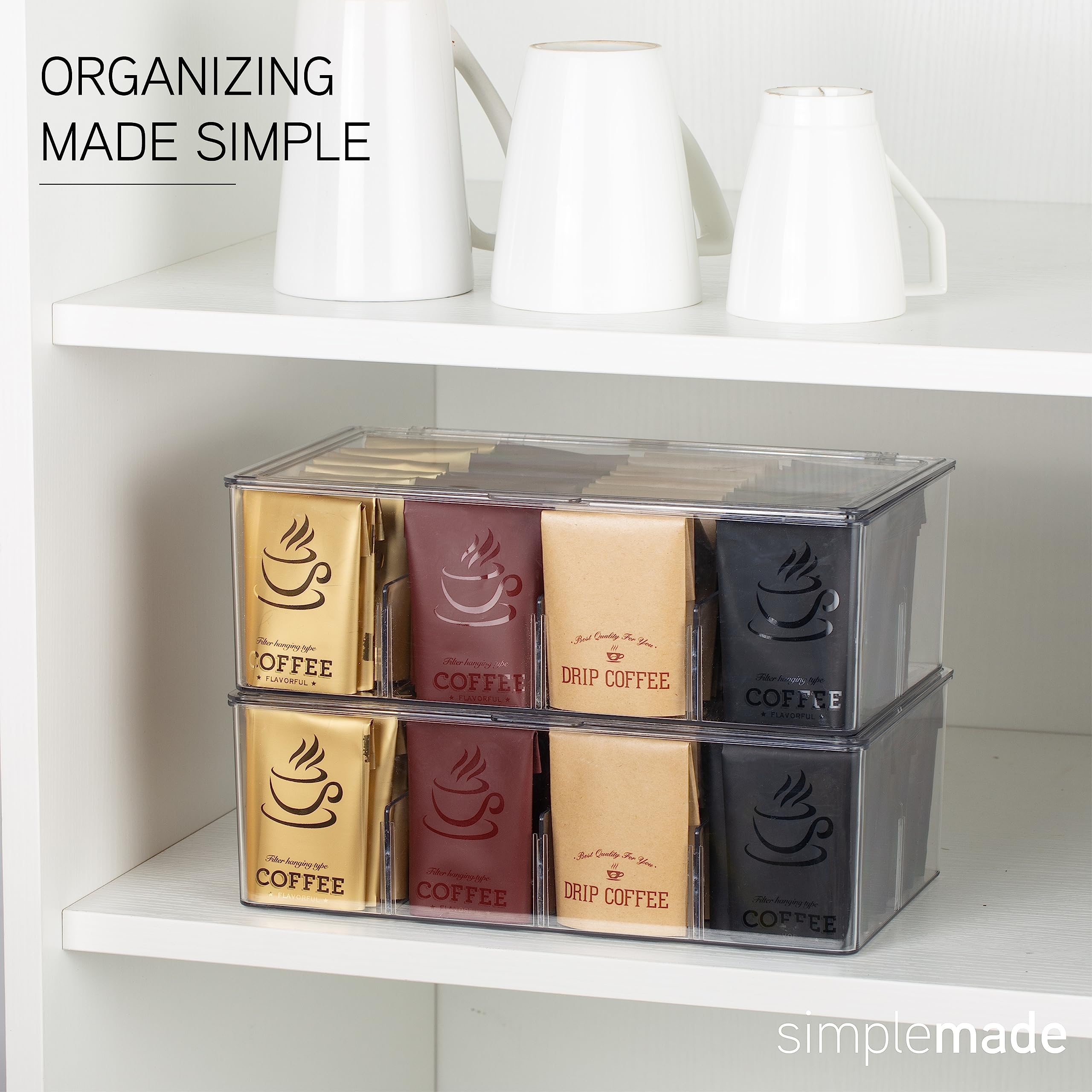 Snapklik.com : SIMPLEMADE 2 Pk Clear Tea Bag Organizer - Tea Box ...