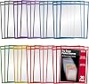 Better Office Products 30 Dry Lace Pocket Sleeves Crystal Clear Extra Large Size 10.25 Inch x 13.75 Inch Durable Dry Lace Pocket Sheet Protector Reusable Pocket 10 Colors Assortment 30 Pack