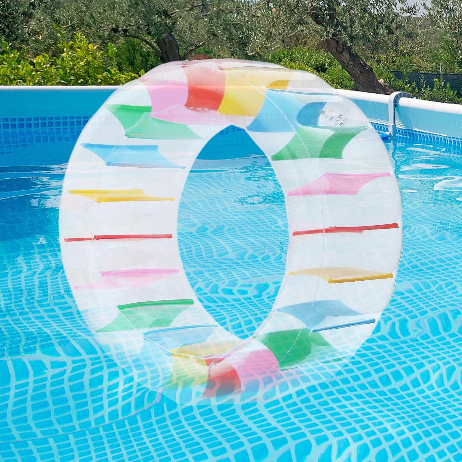 Aufblasbares Rad Wasser-Rollrad Schwimmhilfe Für Kinder | Rollendes Wasserspielzeug Sommeraktivitäten Für Kinder Erwachsene