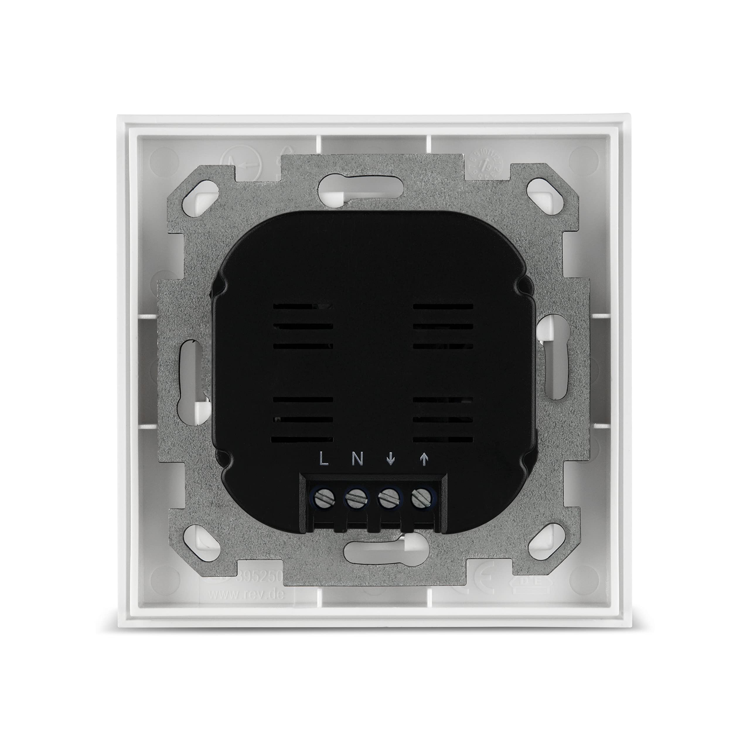 REV 0088167090 Link2Home - Interruttore Wi-Fi per tapparelle + telaio, controllo app e vocale, colore: Bianco