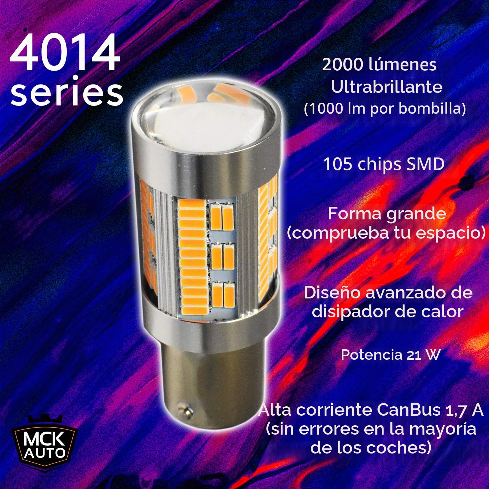 Reemplazo para PY21W 581 BAU15S LED CanBus Conjunto de bombillas naranjas muy claras y sin errores compatibles con F10 F30 F31