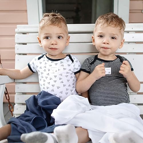 Miniatura 4 de Burt's Bees Baby Body unisex para bebé, paquete de 5 unidades de manga corta y larga de una pieza, 100% algodón orgánico