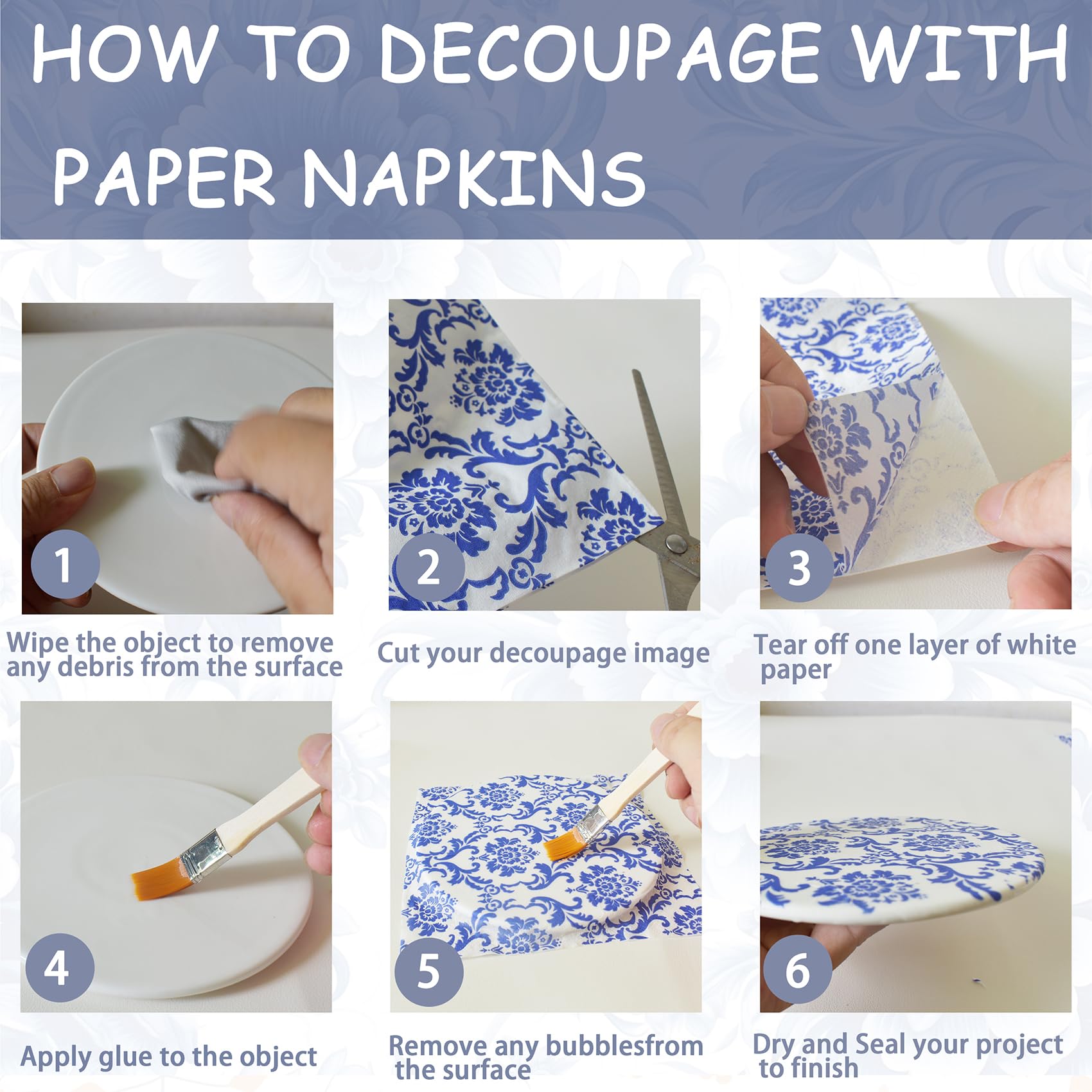 Serwetki do decoupage, różne kwiaty, 27 sztuk, 9 stylów, do majsterkowania, na przyjęcie urodzinowe, dekoracyjne serwetki do decoupage, papier koktajlowy, każde po rozłożeniu 33 cm