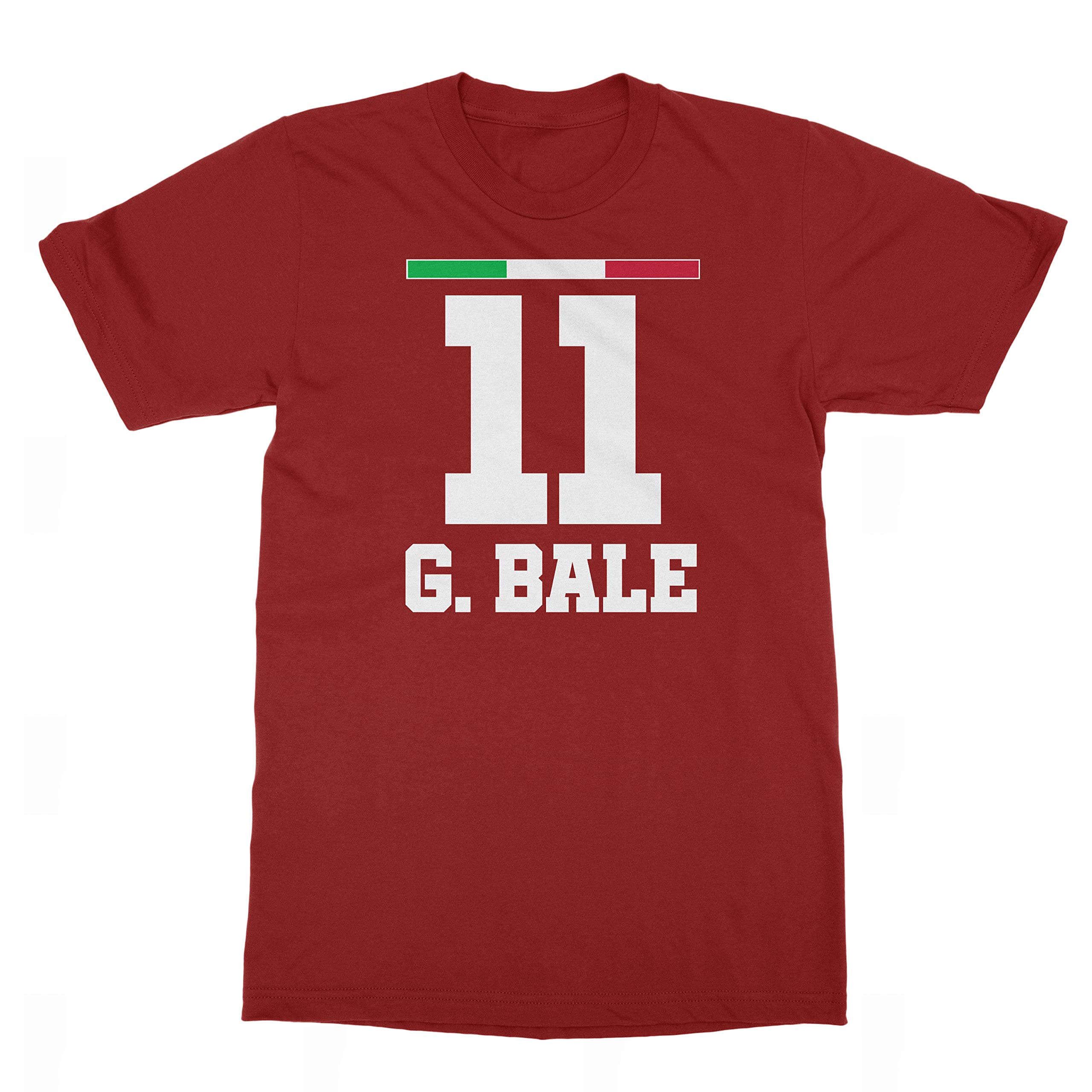 Societee Bale 11 Wales Colors World Soccer Football Fans Unisex T-Shirt (Red, Small)