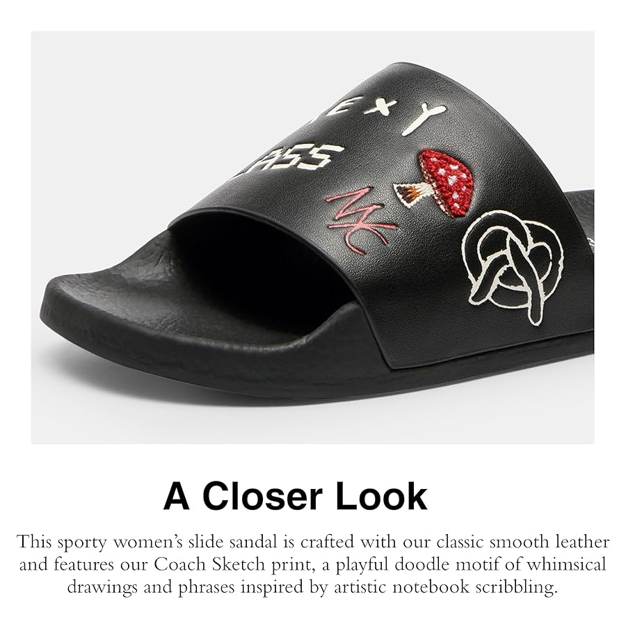 Amazon.com | Coach Women's Udele Sport Slide with Sketch Amazon.com | Coach Women's Udele Sport Slide with Sketch