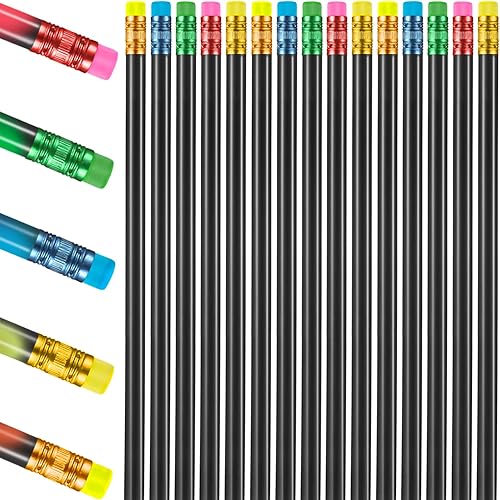 Outus Lápiz de estado de ánimo que cambia de color para niños, 2b, lápices termocromáticos de colores surtidos con borrador para estudiantes (15