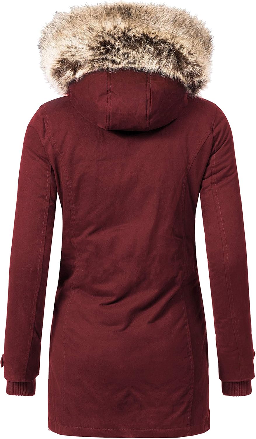 NUTEXROL Women's Heavy Thicken Puffer Down Warm Parka Padded Winter Hooded Insulated Jacket Overcoat with Faux Fur Hood - Image 4