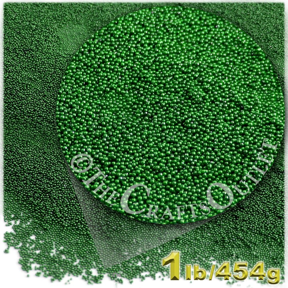 The Crafts Outlet 1-LB/454-g Metallic Finish, Glass, Microbeads 0.6mm, Ideal for Caviar Nails, Metallic Red