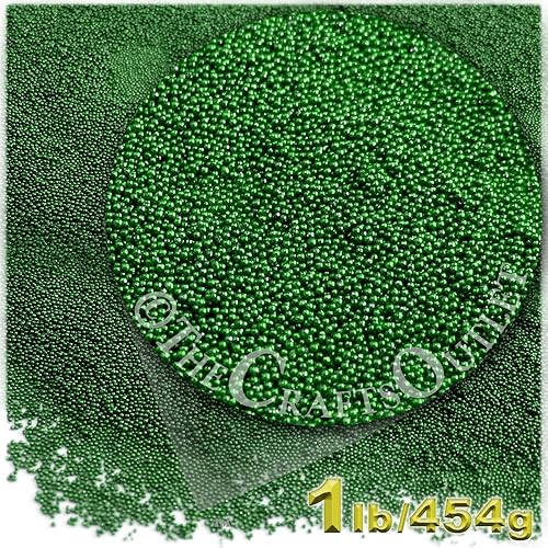 Miniatura 5 de The Crafts Outlet 1-LB/16.01 oz Acabado Metálico, Vidrio, Microperlas 0.024 in, Ideal para Caviar, Rojo Metálico