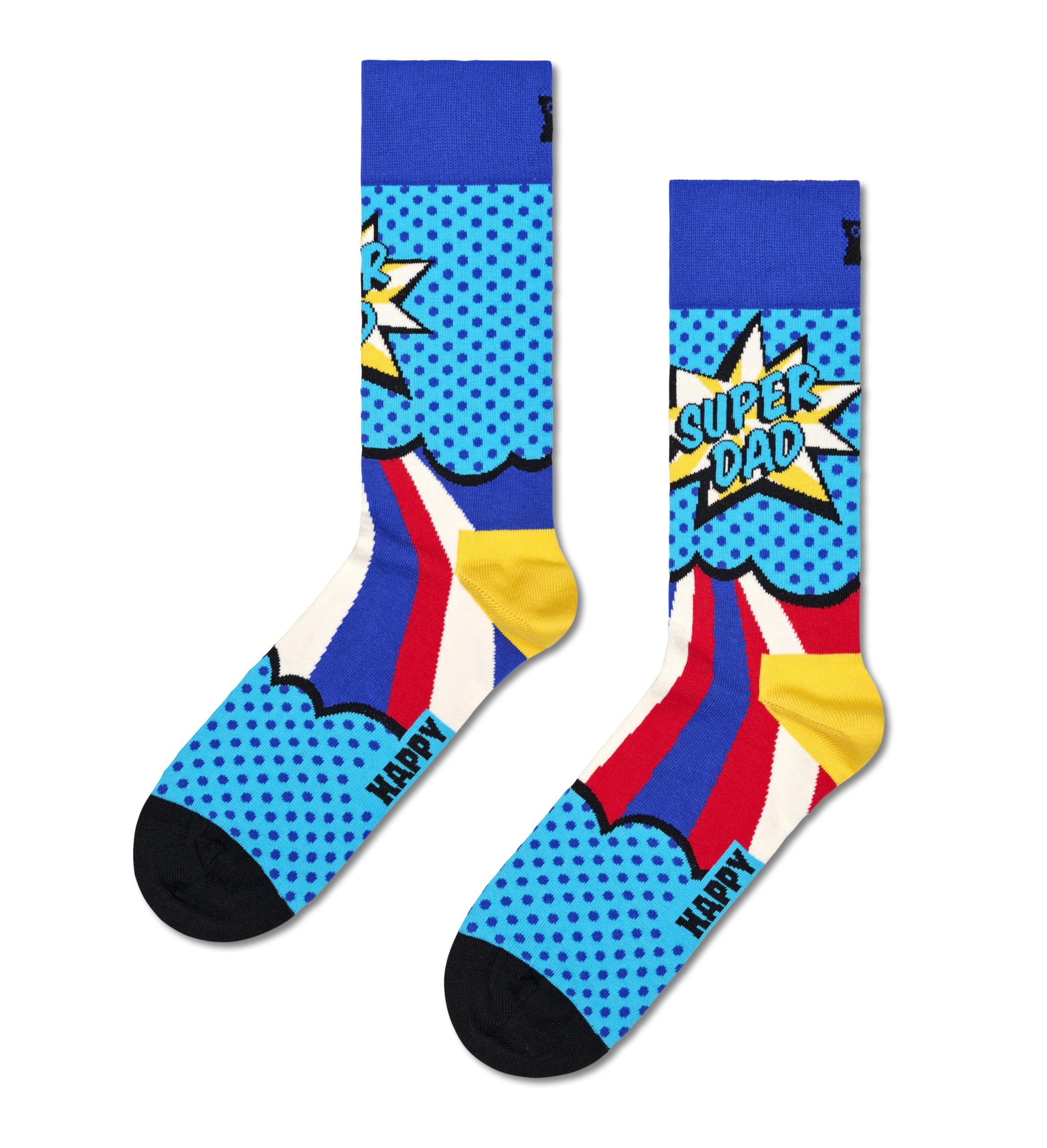 Happy Socks, Crew Socks, Dad Socks, Father's Day, Size 41-46