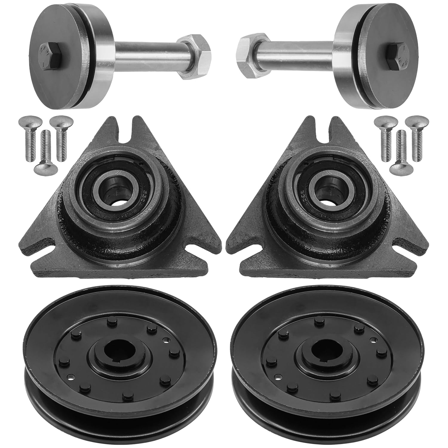 Caltric AM30302 AM39916 AM37582 AM104780 Deck Spindle with Pulley & Shaft Compatible with John Deere