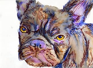 Purple French Bulldog Wall Art Print, Grumpy French Bulldog, French Bulldog Owner Gift Idea, French Bulldog Art, Bulldog Wall Art Print, Wall Hanging Frenchie Decor