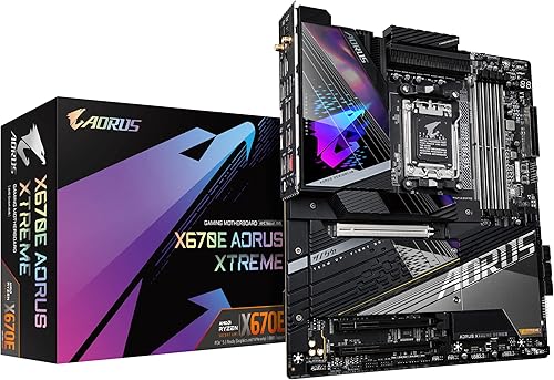 GIGABYTE X670E AORUS Xtreme (AM5 LGA 1718 AMD X670E EATX 5 años de garantíaDDR5 Quad M.2 PCIe 5.0 USB 3.2 Gen2X2 Type-CIntel WiFi 6E AQUANTIA 10GbE