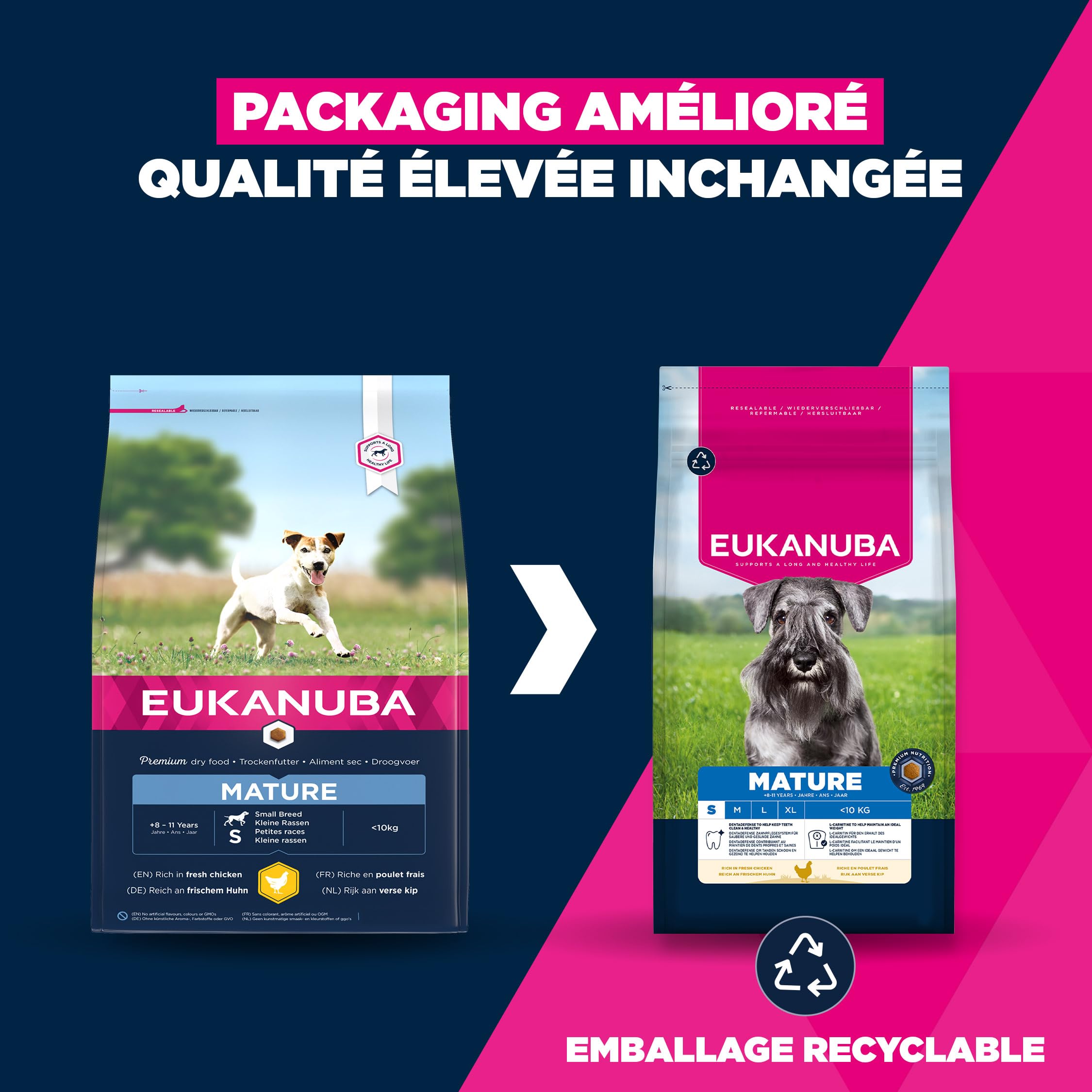 EUKANUBA Life Care Chien Mature Petite Race Poulet 7,5 kg