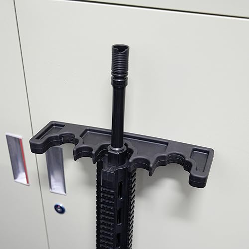 Miniatura 7 de Estante magnético para rifles, estante de goma duradero para almacenamiento de armas, soporte magnético para pistola en gabinete de pistola,