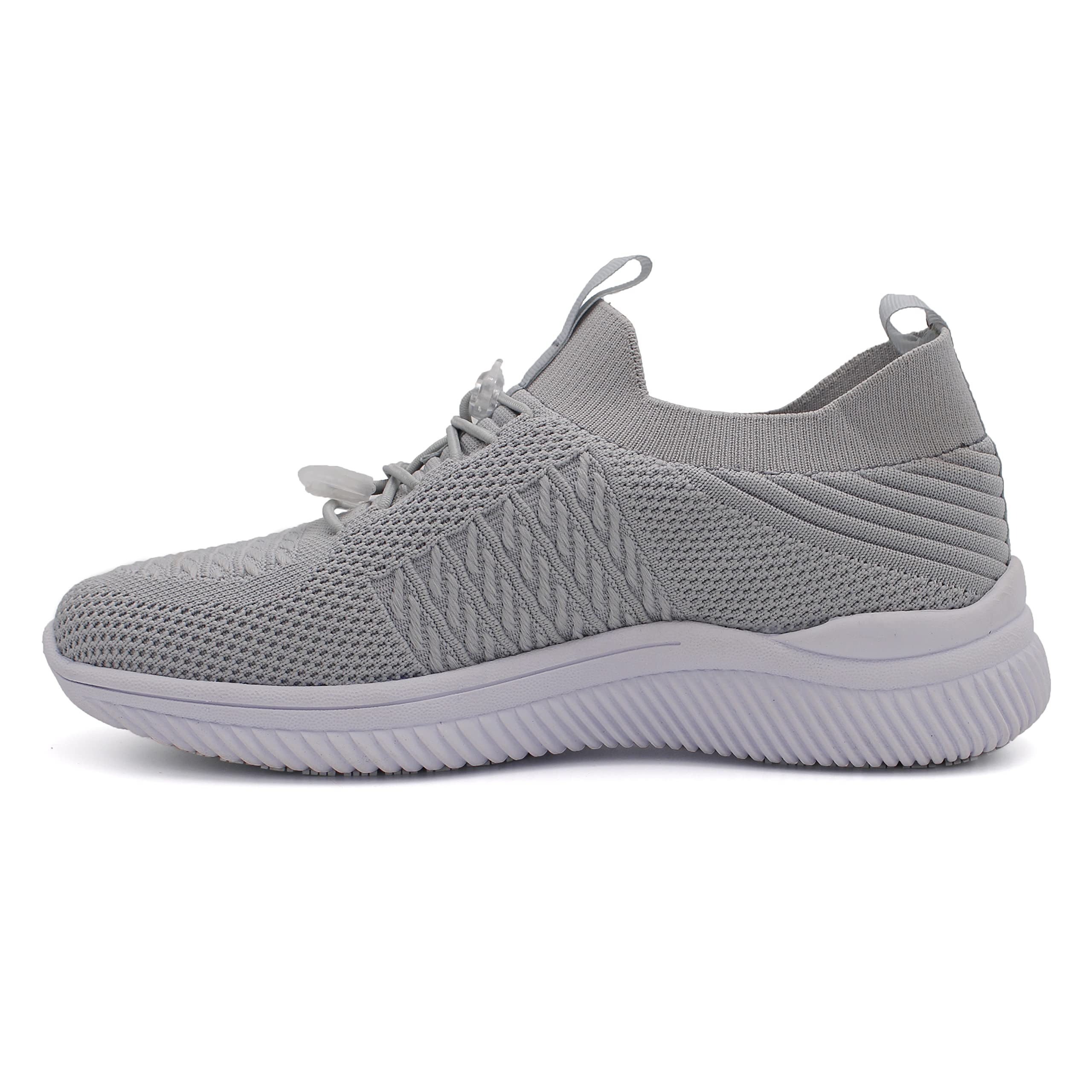 Laforst Womens Synthetic Mesh Upper Lace Up Slip Resistant Server Waitress Slip On Sneaker Grey no Logo 9.5