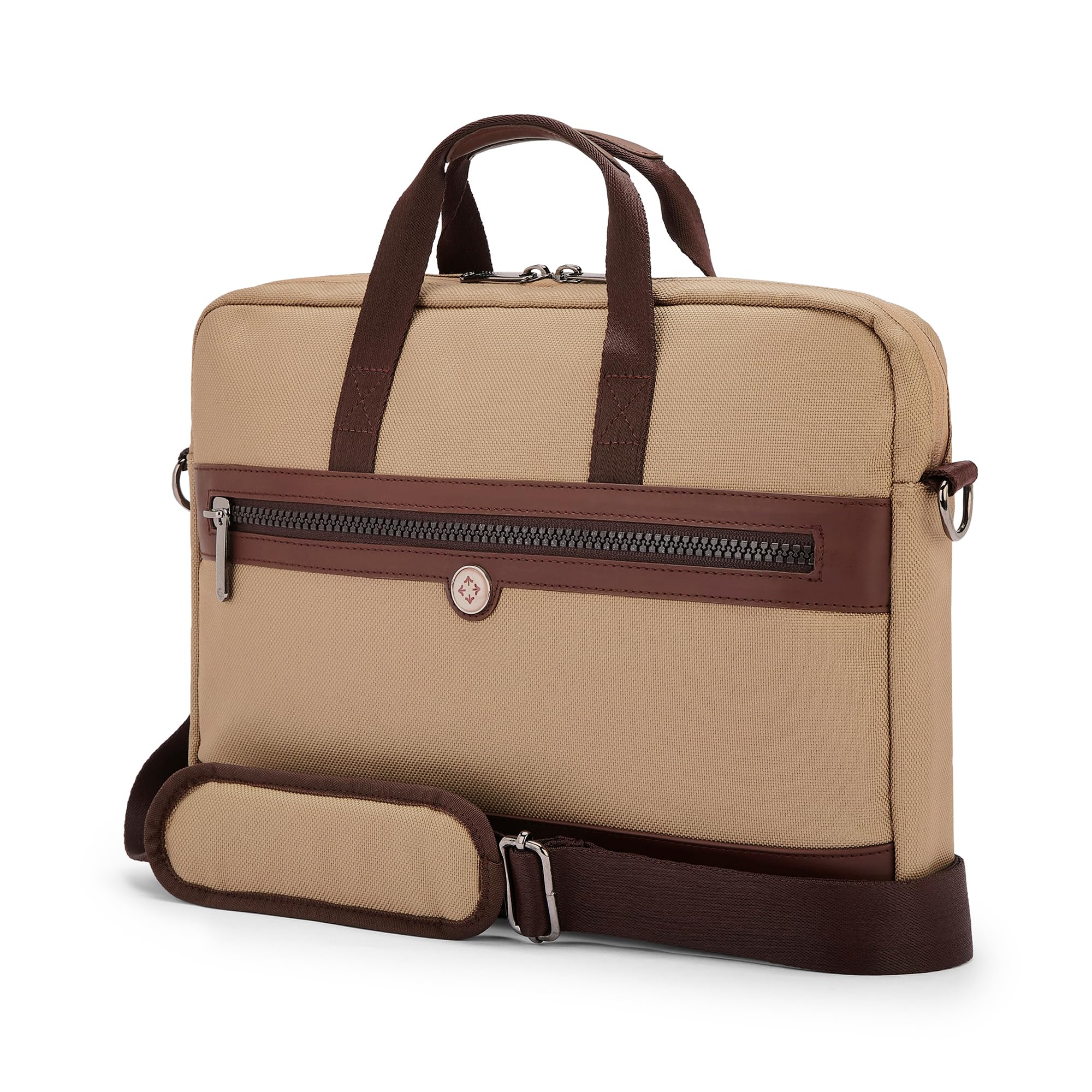 nasher miles Lenox Briefcase & Messenger Bag | Lightweight PU & Polyester with Adjustable Strap, Fits 13" Laptop | Ideal for Office & Travel | for Men & Women-picture-29